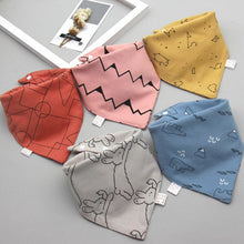 Load image into Gallery viewer, Fashion Modern 5PCS/SET Baby Triangle Double Cotton Bandana Feeding Bibs For Baby Boys/ Girls Baby Kids