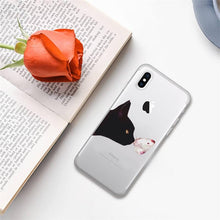 Load image into Gallery viewer, Cute black cat Phone Case for iphone 13 11 12 pro XS MAX 8 7 6 6S Plus X 5S SE 2020 XR case Cute Cat Slim Fit Glossy Stylish Cover Soft Shockproof Phone Case
