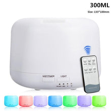Load image into Gallery viewer, Air Humidifier Essential oil diffuser 300ML 500ML Ultrasonic Cool Mist Maker Fogger Humidifier LED Lamp Aroma Diffuser Electric Aromatherapy Diffuser umidifier Aroma Essential Oil Diffuser with 4 Timers 2 Misting Modes Waterless Auto Off