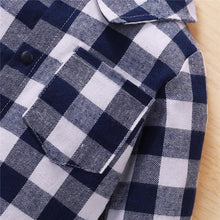Load image into Gallery viewer, Spring Autumn Newborn Cotton Casual classic Plaid Collar Jumpsuit for Baby Boys / Girls In Elegant Retro Modern Style