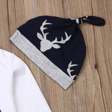 Load image into Gallery viewer, Newborn Baby Boy Clothes Costume Little Man Romper+Deer Leggings+Hat Warm Outfit Baby Boy Infant Clothes In elegant Modern Design