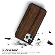 Load image into Gallery viewer, Vintage Wooded Back Case For iPhone 14 13 Mini 12 SE XR X S Max 8 7 Plus Genuine Bamboo Wooden Hard Phone case iPhone 11 Pro Max Strong Hard Protective Case For iPhone