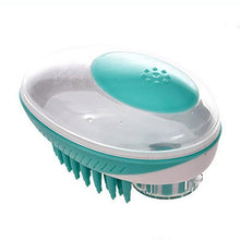 Load image into Gallery viewer, Pet Dog Cat Bath Brush 2-in-1 Pet Massage Comb Soft Silicone Pet Shower Hair Grooming Comb Dog Cleaning Tool Pet Supplies Pet Brush Bath Massage Brush Shampoo Dispenser for Pet