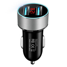 Load image into Gallery viewer, LED Universal 4.8A Car Charger Mobile Phone Fast Charging Adapter in Car With Display Quick Charge Dual USB