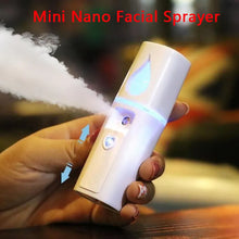 Load image into Gallery viewer, 20ML Mini Nano Facial Sprayer Nebulizer Face Steamer Air Humidifier Portable Hydrating Anti-aging Wrinkle Women Beauty Skin Care