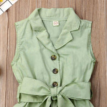 Load image into Gallery viewer, Luxury Elegant Summer Kids Girls Clothes Waistband Drawstring Romper Jumpsuit For Girls And Kids