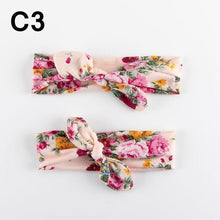 Load image into Gallery viewer, Mother & Baby Headband for Girl Bow Hairband Floral Elastic Hair Bands Parent-Child Turban Hair Accessories Bow For Mother and daughter