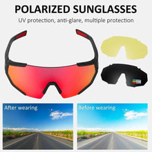 Load image into Gallery viewer, WEST BIKING Professional Polarized 3 Lens Cycling Glasses MTB Road Bike Sport Sunglasses Bike Eyewear UV400 Bicycle Goggles