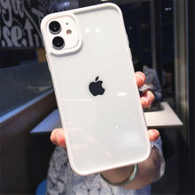 Load image into Gallery viewer, Transparent Shockproof Bumper Phone Case For iPhone 11 12 13 14 Pro Max Mini Cute Candy Color Hard Cover Luxurious Translucent Case for iPhone