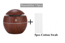 Load image into Gallery viewer, Ultrasonic Air Humidifier Wood Essential Aroma Oil Diffuser With LED Light Electric Aromatherapy Mist Maker