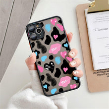 Load image into Gallery viewer, Fashion Leopard Pattern Case For iPhone 13 14 Pro MaxXS Max XR X Shockproof Cover Clear Bumper Women Girl Phone Case Cover with Black Leopard Print Designed for iPhone