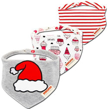 Load image into Gallery viewer, 3PCS Comfortable Waterproof Organic Cotton Baby Burp Cloth Bandanna Scarf Bibs For Newborn Baby Boy And Girl