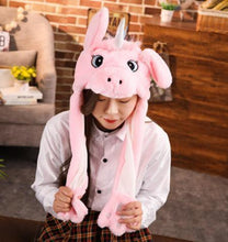 Load image into Gallery viewer, Modern Elegant Winter Interesting Girls Animals Ear Moving Jumping Hats Children and Adults Women Warm Rabbit Winter Caps In Modern Design