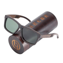 Load image into Gallery viewer, New Elegant Square Sunglasses Bamboo Brown Wood Sun glasses Polarized Vintage For Women and Men With UV400 Protection