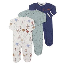 Load image into Gallery viewer, 3Pcs Baby unisex Rompers Long Sleeve Sleep suit Cartoon Jumpsuit Baby Pajamas Stes For Kids Between 0-12Months