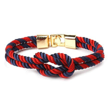 Load image into Gallery viewer, Modern Elegant Multi-Layer Concentric New Knot Braided Nylon Rope Men Anchor Amazing Bracelet Charm Couple Bracelets For Women Navy Jewelry Friendship