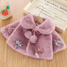 Load image into Gallery viewer, New Luxury Baby Warm Cute Princess Fur Cloak Jacket For Baby Girls In Elegant Winter Design