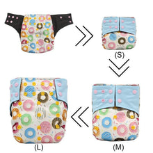 Load image into Gallery viewer, Baby Cloth Diaper Reusable Adjustable Pocket Nappy Cover Fit All Diaper Reusable Nappies Cotton In Modern Trend Printed Design For Unlimited Uses