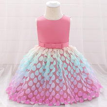 Load image into Gallery viewer, Newborn Baby Girls Clothes Christmas Princess Dress Lace Colorful Sequins Girls Wedding Party Ball Gown