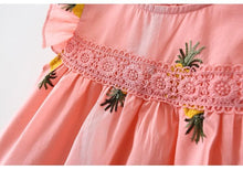 Load image into Gallery viewer, Summer Baby Frill Sleeve Newborn Infant Dresses Cotton Pineapple Sleeveless Toddler Dresses For Girls
