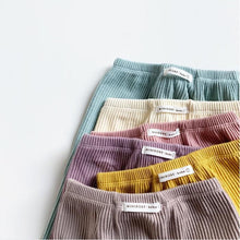 Load image into Gallery viewer, Baby Boys Girls Solid Leggings Toddler Ribbed Pants Little Boy Casual Pants Kids Trousers
