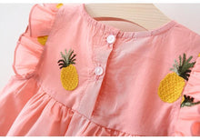 Load image into Gallery viewer, Summer Baby Frill Sleeve Newborn Infant Dresses Cotton Pineapple Sleeveless Toddler Dresses For Girls