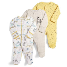 Load image into Gallery viewer, 3Pcs Baby unisex Rompers Long Sleeve Sleep suit Cartoon Jumpsuit Baby Pajamas Stes For Kids Between 0-12Months