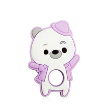 Load image into Gallery viewer, Silicone Bear Baby Teethers Silicone Beads Baby Pacifier Clips Teething Toys Clip Nipple Clasps For Baby Boys And Girls