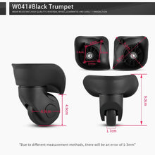 Load image into Gallery viewer, HANLUOKE W041 Trolley Case Luggage Wheel Universal Travel Suitcase Parts Accessories High Quality Rubber Luggage Wheel Rubber