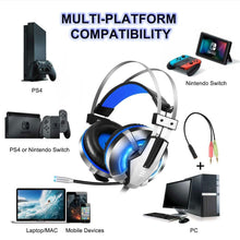 Load image into Gallery viewer, NEW Trend Gaming Headset Gamer Ear Wired Headphones for Smartphone/PS4/PC/Xbox with Retractable Rotate Microphone and LED Light