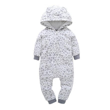 Load image into Gallery viewer, Modern Popular Fashion Newborn One Piece Fleece Hooded Jumpsuit Long Sleeved Baby Body suits Romper For Girls and Boys Kids