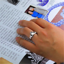 Load image into Gallery viewer, Women's Silver Color Stainless Steel Lrish Claddagh Promise Friendship Band Ring