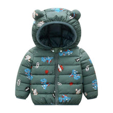 Load image into Gallery viewer, Infant Baby Hooded Warm Jackets For Baby Girls and Baby Boys For WInter In Modern New Luxury Shiny Design