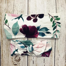 Load image into Gallery viewer, Luxury Elegant Mother & Baby Headbands for Girl Rabbit Ear Hairband Print Floral Bows Hair Bands Parent-Child Hair Accessories