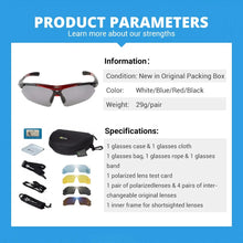 Load image into Gallery viewer, Hot! RockBros Polarized Cycling Glasses Cycling Sunglasses Outdoor Sport Road Bike MTB Men's Glasses TR90 Goggles Eyewear 5 Lens