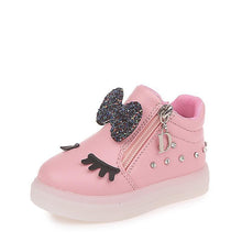 Load image into Gallery viewer, New Fashion Children Glowing Shoes Princess Bow Girls Led Shoes Spring Autumn Cute Baby Sneakers Shoes