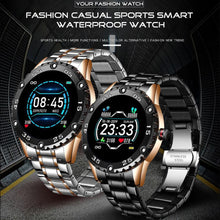 Load image into Gallery viewer, New Smart Watch For Men With IP67 Waterproof Protecion and Heart Rate Fitness Tracker Pedometer For Android and IOS sistems Steel Band Sports Men Smart Watch