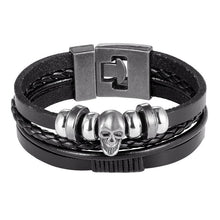 Load image into Gallery viewer, Trendy Modern Jewelry Leather Bracelet Men Braided Multilayer Anchor Bracelets Ladies Rope Chain for Male Jewelry Classic Style