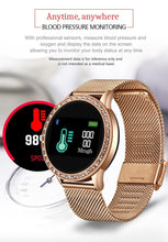 Load image into Gallery viewer, Luxury Ladies Smart Watch For Women With Blood Pressure Heart Rate Monitor Fitness tracker And Sport Smart Band Alarm Clock Reminder Smartwatch