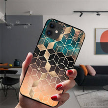 Load image into Gallery viewer, Unique Abstract Ultra Thin Sparkle Soft Silicone Case For iPhone XS Max 8 7 Plus X XR 6 6S 5S Mini Black Phone Case Marble Geometric Art Soft Silicone Cover
