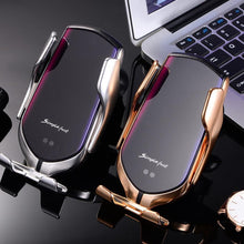 Load image into Gallery viewer, Automatic Luxury Clamping 10W Wireless Charger Car Phones Holder Smart Sensor Air Vent Mount Mobile Phone Stand