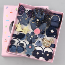 Load image into Gallery viewer, Luxury ModernBaby Girl Headband Set 18Pcs for Children's Turban Darling Bows Kids Headwear Elastic Hair Bands Clips Hairpins Sets