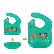 Load image into Gallery viewer, Waterproof Silicone Bib Feeding Food Catcher Baby Newborn Cartoon Aprons Adjustable Baby Bibs For Kids