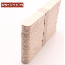 Load image into Gallery viewer, 50pc 100pcs/lot Disposable Wooden Waxing Wax Tongue Depressors Sterilized Individually Paper Packing Tattoo Accessories Supplies