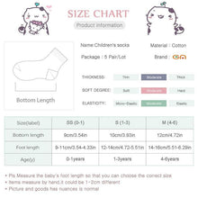 Load image into Gallery viewer, Luxury Modern 5pair Socks Set Kids Soft Cotton Socks Baby Cute Cartoon Warm Dots Fashion Sport Socks For Firls and Boys Kids