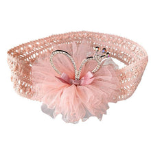 Load image into Gallery viewer, ILuxury Handmade Infant Child Hair Band Three-dimensional Alloy Rhinestone Crown Headdress Elastic Headband Turban For Baby Girls