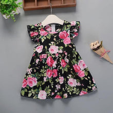 Load image into Gallery viewer, Baby Summer New Children Female Cotton A-Line Dress Kids Clothes Floral Princess Tutu Dresses For Girls