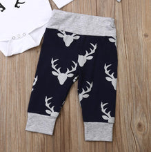 Load image into Gallery viewer, Newborn Baby Boy Clothes Costume Little Man Romper+Deer Leggings+Hat Warm Outfit Baby Boy Infant Clothes In elegant Modern Design