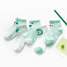 Load image into Gallery viewer, 5Pair Set Cotton Baby Girls Socks Thin Summer Breathable Mesh Kids Toddler Socks Cute Cartoon Children Socks Infant Socks for Kids