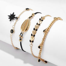 Load image into Gallery viewer, Luxury Leg Brecelet Gold Color Tassel Beads Anklet Bracelet for Leg for Women Set